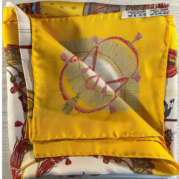 Hermes Caparacons de la France et de L'Inde Carre 90 Silk Scarf - Picture 7 of 8